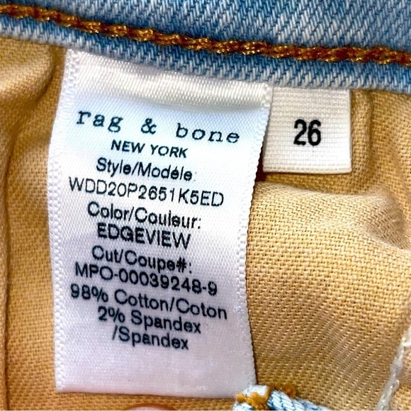 Rag & Bone Cate Mid-Rise Skinny Jeans – Light Blue, Size 26 - Picture 12 of 16